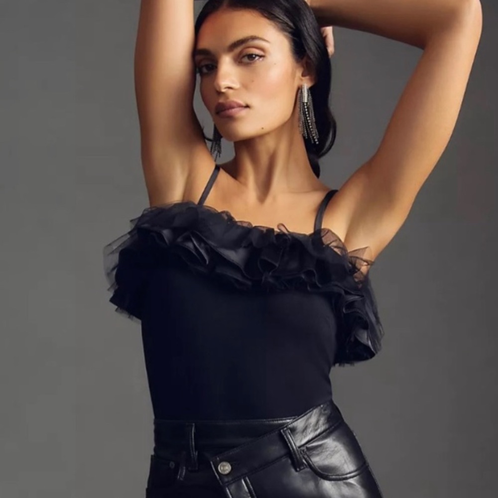 NWOT Anthropologie Ruffled Top